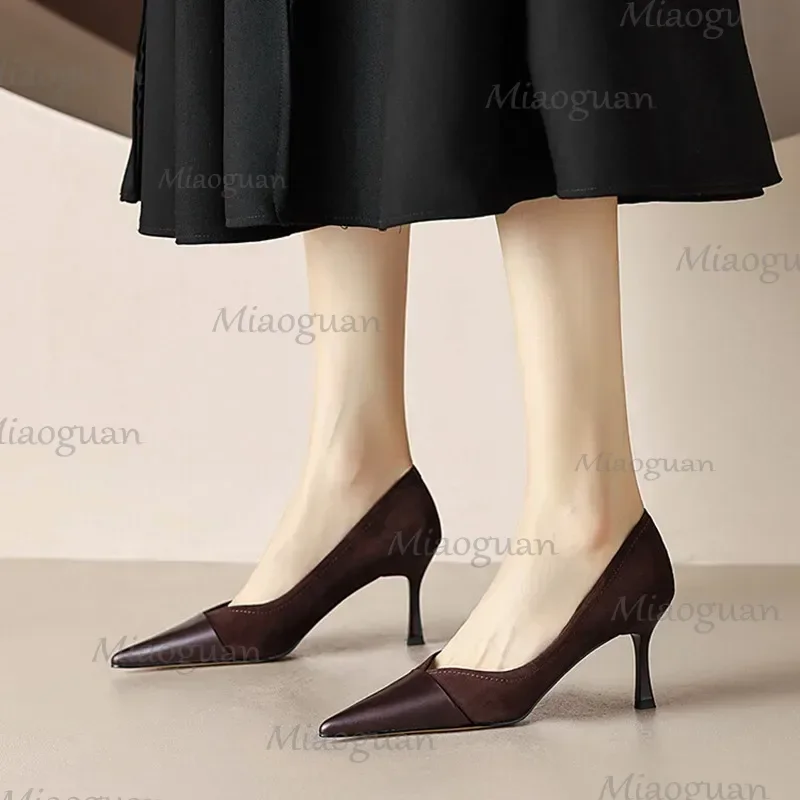 Pointed Toe High Heels Slip-on Commute Women's Pumps Classic V-mouth Black Dress party Shoes Comfortable Shallow Heels for Women
Pointed Toe High Heels Slip-on Commute Women's Pumps Classic V-mouth Black Dress party Shoes Comfortable Shallow Heels for Women