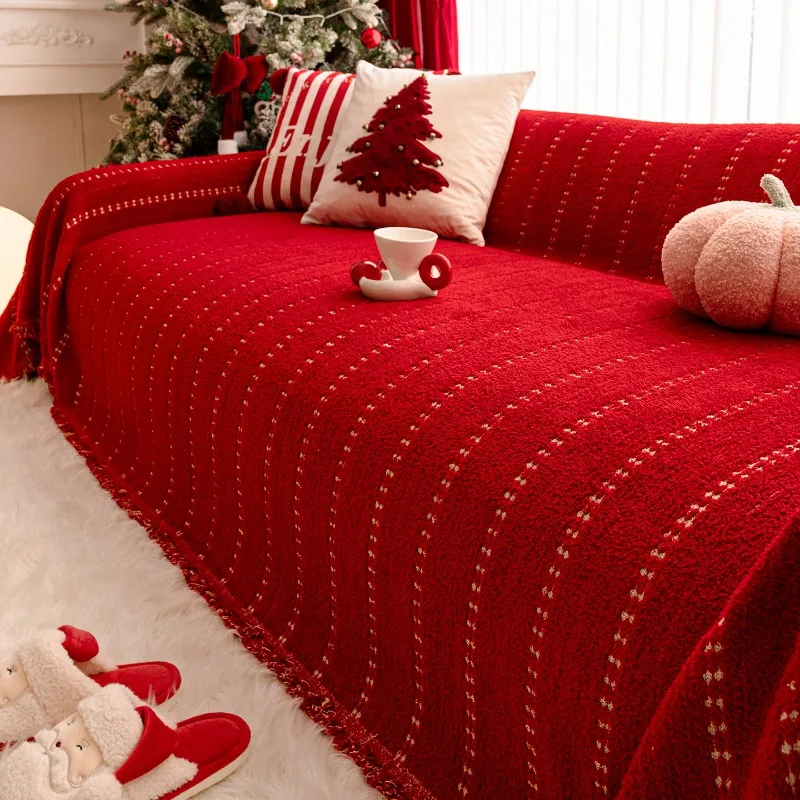 1PC New Year's Atmosphere Sofa Cover Towel Winter Thickened Plush All-inclusive Cover Festive and Festive Red Blanket
1PC New Year's Atmosphere Sofa Cover Towel Winter Thickened Plush All-inclusive Cover Festive and Festive Red Blanket