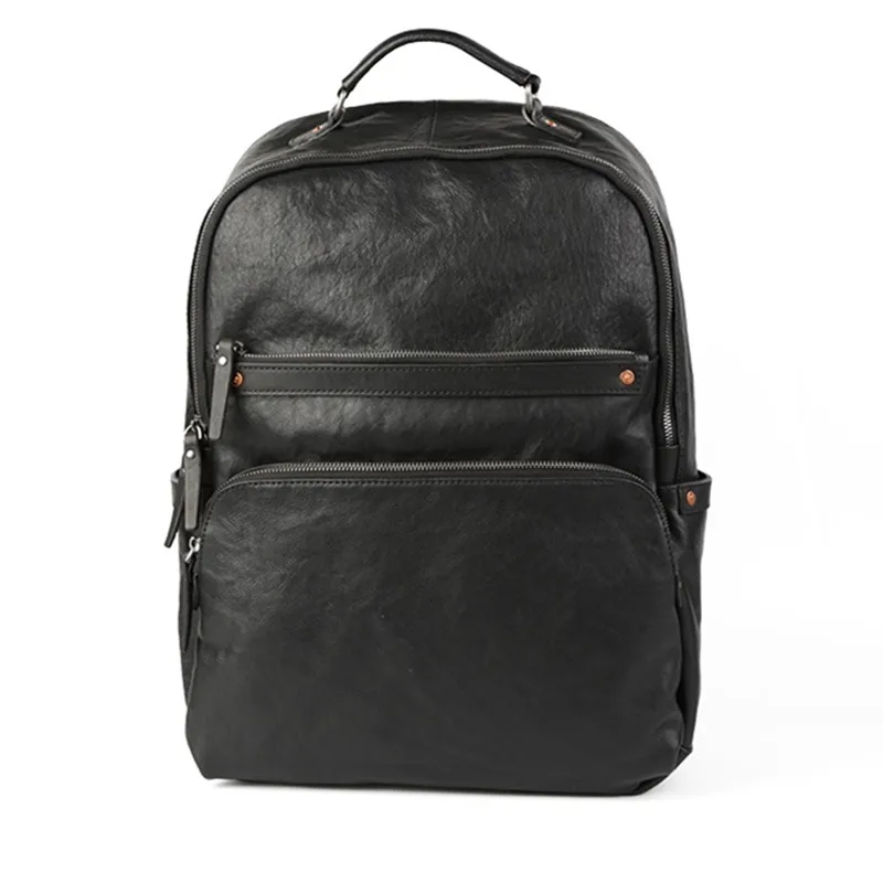 Genuine Leather Men's Backpack Soft Black Large Capacity Travel Backpacks School Bag Business Casual Computer Bags
Genuine Leather Men's Backpack Soft Black Large Capacity Travel Backpacks School Bag Business Casual Computer Bags