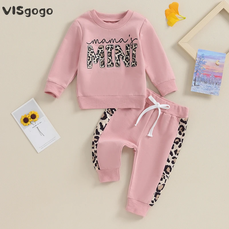 VISgogo Toddler Girl Spring Fall Clothes Letter/ Leopard Print Long Sleeve Pullover Tops Pocket Pants 2 Pcs Casual Outfit
VISgogo Toddler Girl Spring Fall Clothes Letter/ Leopard Print Long Sleeve Pullover Tops Pocket Pants 2 Pcs Casual Outfit
