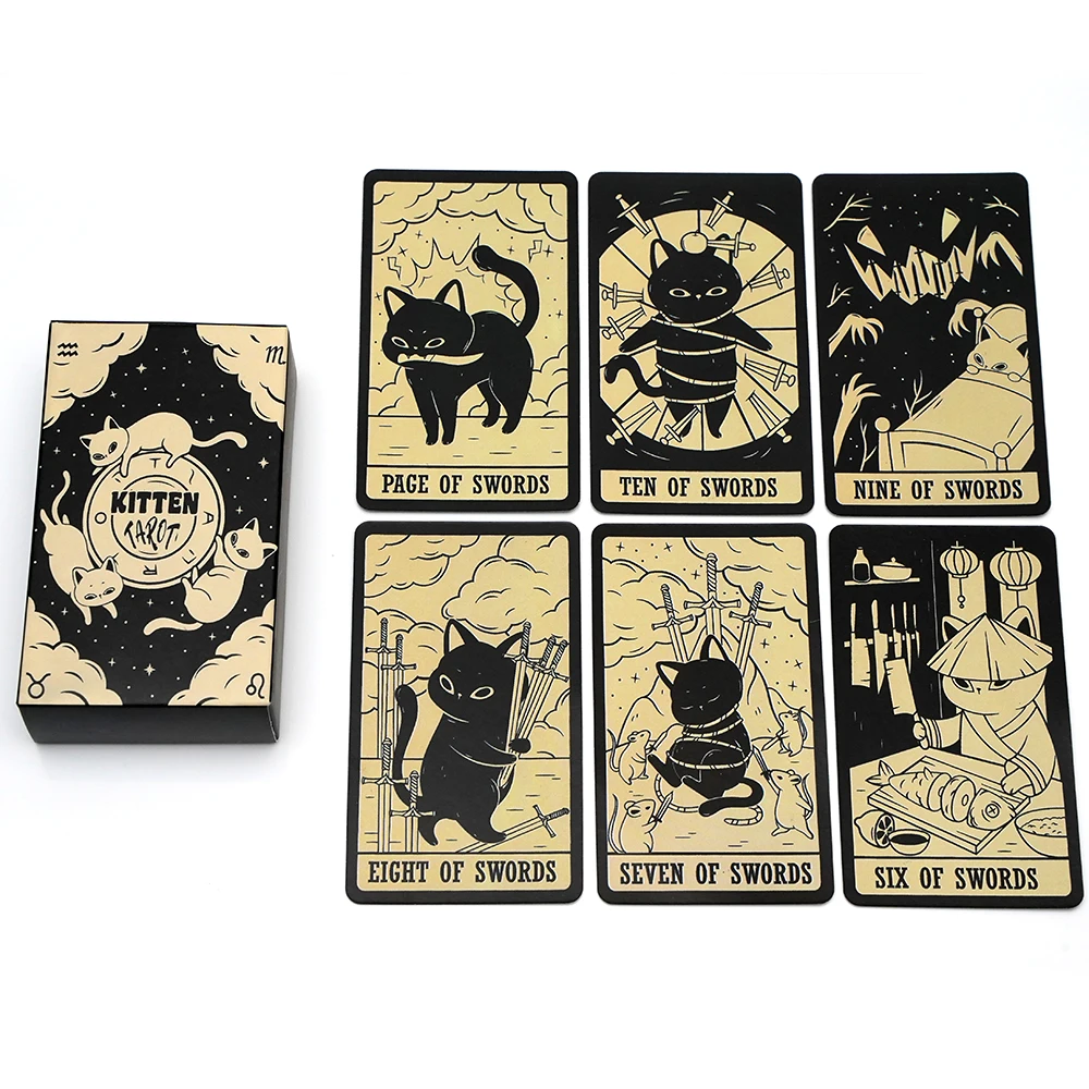 78pcs Cards Deck Kitten Tarot Cards Oracle Card Fate Divination Leisure Entertainment Family Gatherings Tarot Card Board Game
78pcs Cards Deck Kitten Tarot Cards Oracle Card Fate Divination Leisure Entertainment Family Gatherings Tarot Card Board Game