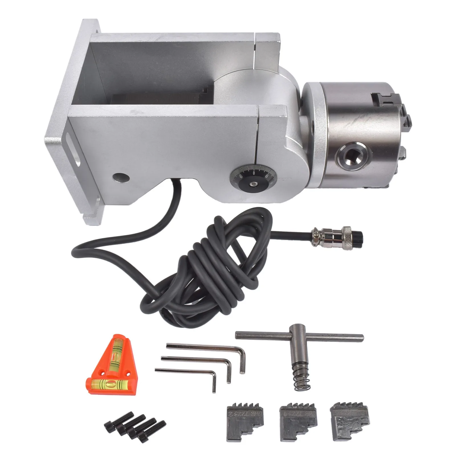 AP02 D80 Rotary Axis 3-Jaw Rotary Chuck 360° Rotation for Fiber Engraving Machine New
AP02 D80 Rotary Axis 3-Jaw Rotary Chuck 360° Rotation for Fiber Engraving Machine New