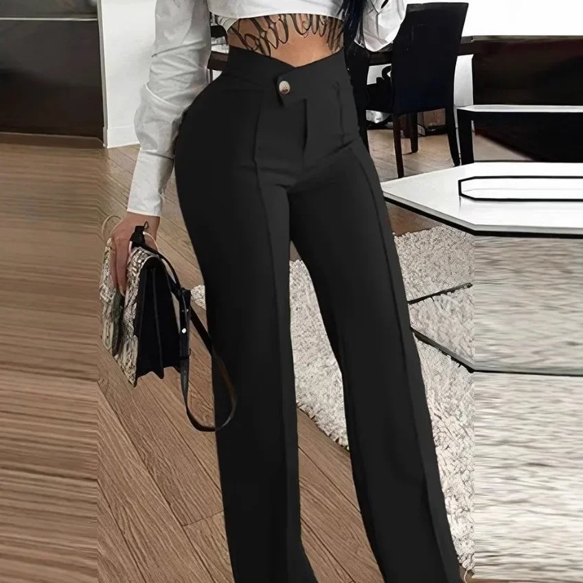 High Waist Straight Leg Casual Pants Women's Fashionable Trousers Autumn High Waist Stylish Loose Fit Trousers
High Waist Straight Leg Casual Pants Women's Fashionable Trousers Autumn High Waist Stylish Loose Fit Trousers
