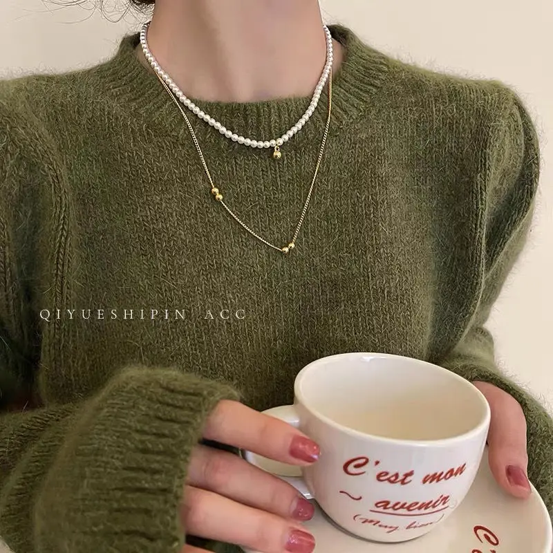 Glass pearl necklace design sense master neck chain collarbone chain high sense new women's light luxury accessories ins style
Glass pearl necklace design sense master neck chain collarbone chain high sense new women's light luxury accessories ins style