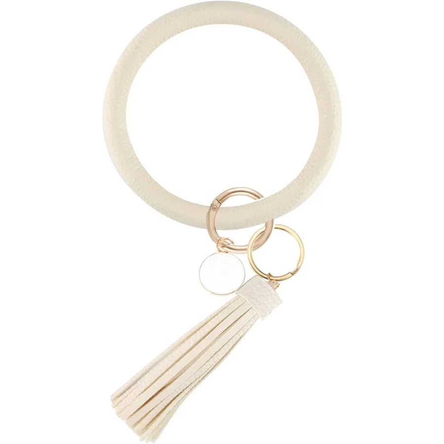 Weixiltc Large Keychain Bracelet with Tassel Circle Leather Wristlet Key Ring for Women Bangle Key Chains Holder for Girls
Weixiltc Large Keychain Bracelet with Tassel Circle Leather Wristlet Key Ring for Women Bangle Key Chains Holder for Girls