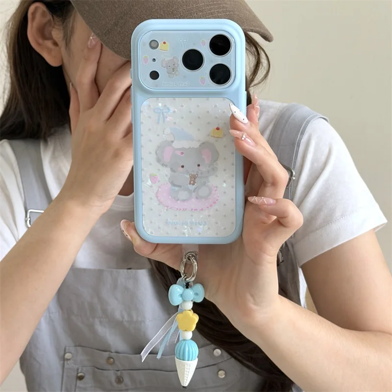 Kawaii Sleepy Elephant Print Phone Case For iPhone 15 16 17 Pro Max With Matching Bead Charm Shockproof Cover fashion phone case
Kawaii Sleepy Elephant Print Phone Case For iPhone 15 16 17 Pro Max With Matching Bead Charm Shockproof Cover fashion phone case