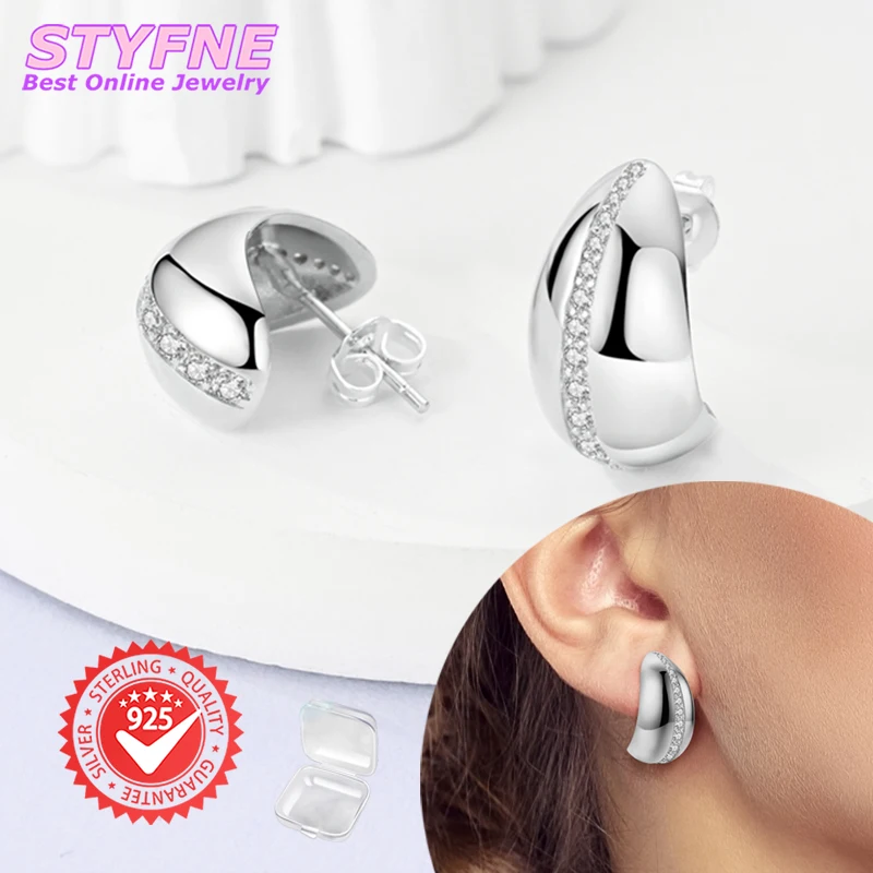 925 Sterling Silver Water Drop Shape Geometric Expansion Metal Zircon Stud Earrings Earrings Jewelry Gifts for Women Girls
925 Sterling Silver Water Drop Shape Geometric Expansion Metal Zircon Stud Earrings Earrings Jewelry Gifts for Women Girls
