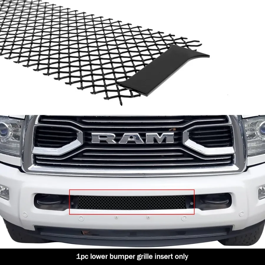 For 2010-2018 Ram 2500/3500 Tow Hook Show Lower Stainless Black Mesh Grille
For 2010-2018 Ram 2500/3500 Tow Hook Show Lower Stainless Black Mesh Grille