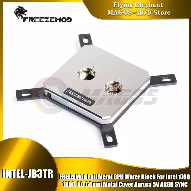 Цельнометаллический водяной блок процессора FREEZEMOD для Intel 1700 1800, металлическая крышка 60*60 мм, Aurora 5 В ARGB SYNC, INTEL-JB3TR
Цельнометаллический водяной блок процессора FREEZEMOD для Intel 1700 1800, металлическая крышка 60*60 мм, Aurora 5 В ARGB SYNC, INTEL-JB3TR