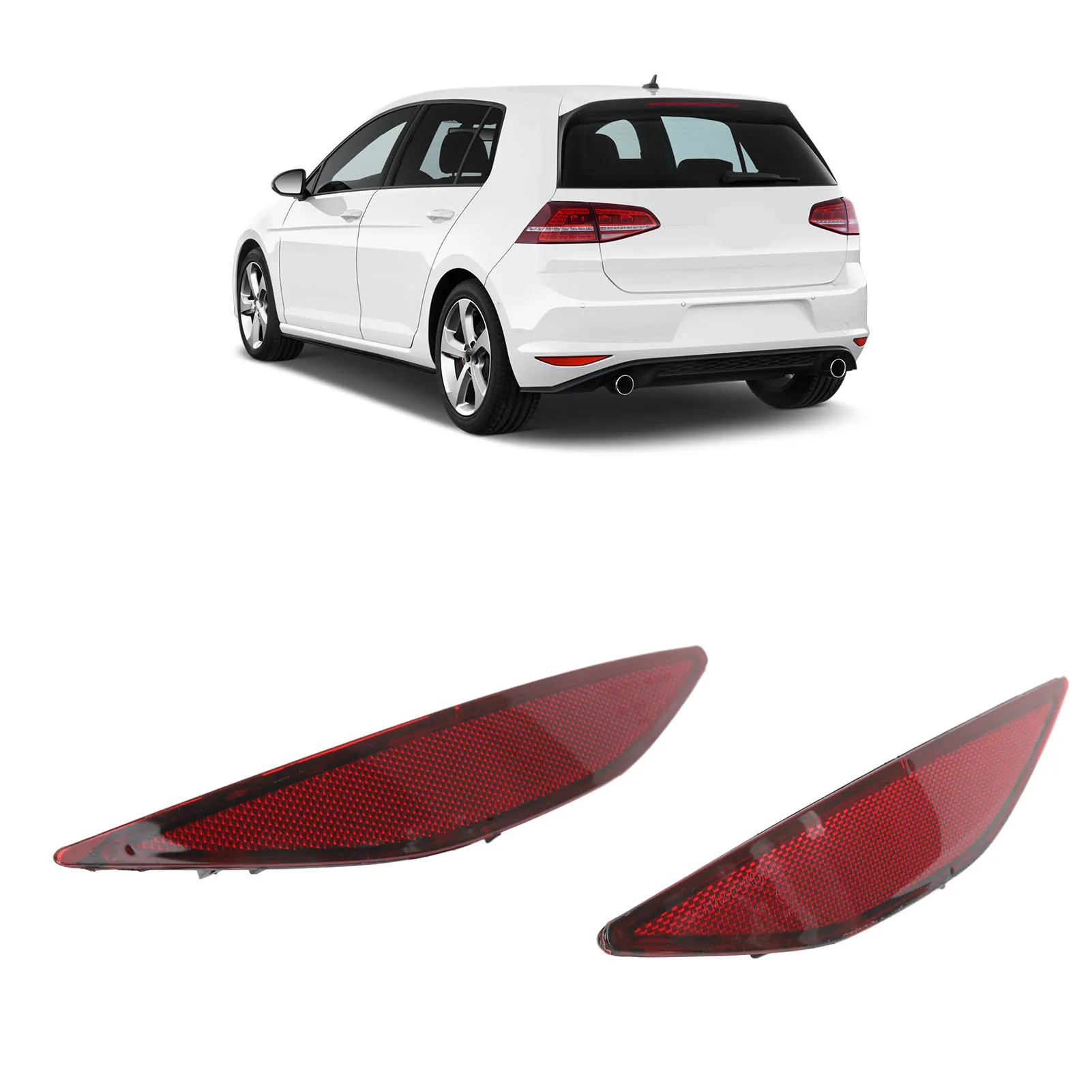 2Pcs Car Rear Bumper Reflector 5G0945105 Red Lens LED Tail Bumper Reflector Light For Volkswagen Golf Mk7 2012–2020
2Pcs Car Rear Bumper Reflector 5G0945105 Red Lens LED Tail Bumper Reflector Light For Volkswagen Golf Mk7 2012–2020