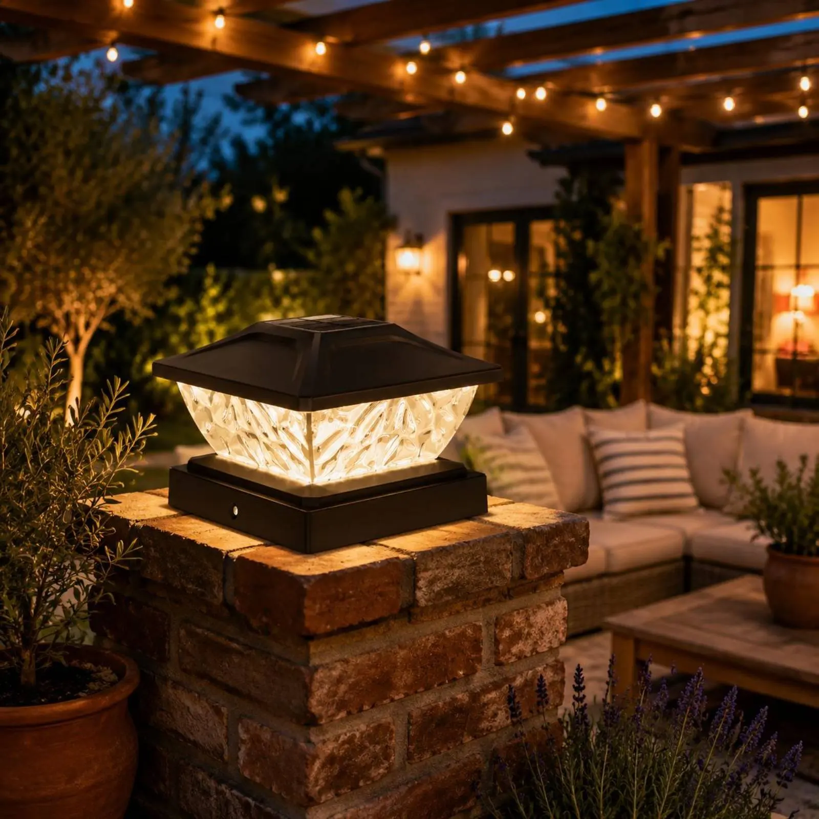 Solar Post Light LED Solar Pillar Lamp Post Cap Lantern Decorative Column Lamp Easy to Install for Gate
Solar Post Light LED Solar Pillar Lamp Post Cap Lantern Decorative Column Lamp Easy to Install for Gate