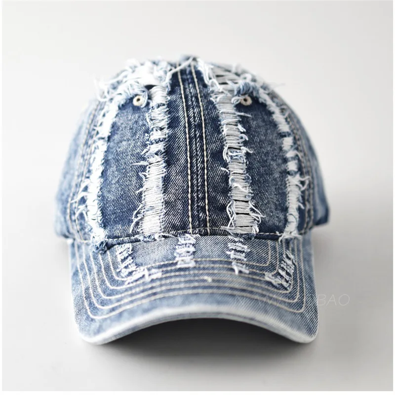Retro Washed Denim Unisex Baseball Cap with Distressed Stripes for Daily Use Soft Crown Frayed Dad Hats for Men and Women
Retro Washed Denim Unisex Baseball Cap with Distressed Stripes for Daily Use Soft Crown Frayed Dad Hats for Men and Women