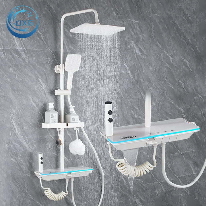 OXG Brass Bathroom Faucet Shower Faucet Thermostatic Shower System Digital Display Rainfall Shower Bath Faucet Waterfall Spout
OXG Brass Bathroom Faucet Shower Faucet Thermostatic Shower System Digital Display Rainfall Shower Bath Faucet Waterfall Spout