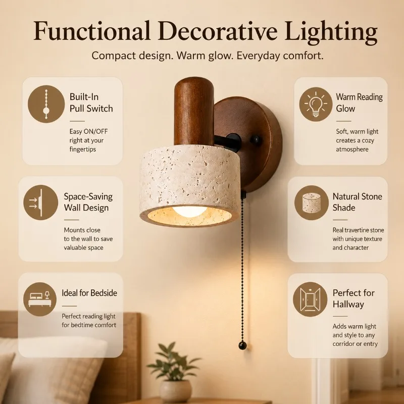 Cave Stone Wabi Sabi Style Wall Lamp Antique Bedroom Headboard Vintage Homestay with Switch and Drawstring Reading Wall Lamp
Cave Stone Wabi Sabi Style Wall Lamp Antique Bedroom Headboard Vintage Homestay with Switch and Drawstring Reading Wall Lamp