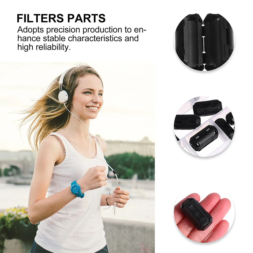 25Pcs Noise Filter Ferrite Core Cable Clips for Power USB Audio Data Cables Suppression Filter Ring
25Pcs Noise Filter Ferrite Core Cable Clips for Power USB Audio Data Cables Suppression Filter Ring