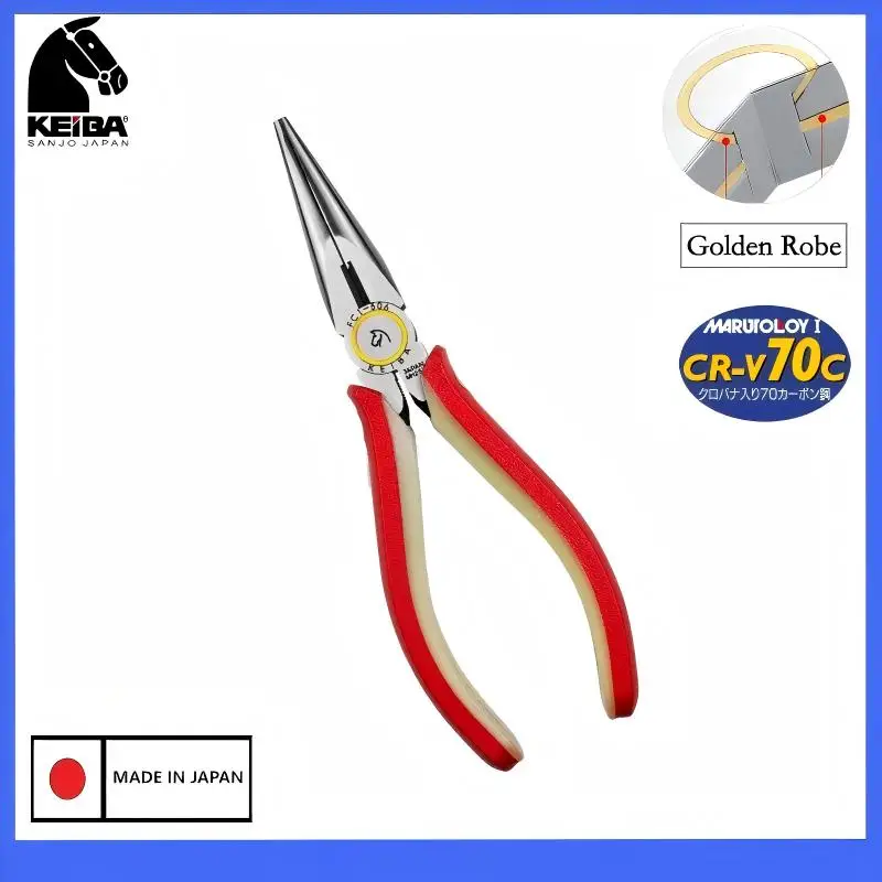 KEIBA FCI-306 Needle-Nose Pliers JIS Glow-in-the-Dark Handle with Grooved Teeth Long-Nose Pliers 6 Inches 150 mm Made in Japan
KEIBA FCI-306 Needle-Nose Pliers JIS Glow-in-the-Dark Handle with Grooved Teeth Long-Nose Pliers 6 Inches 150 mm Made in Japan