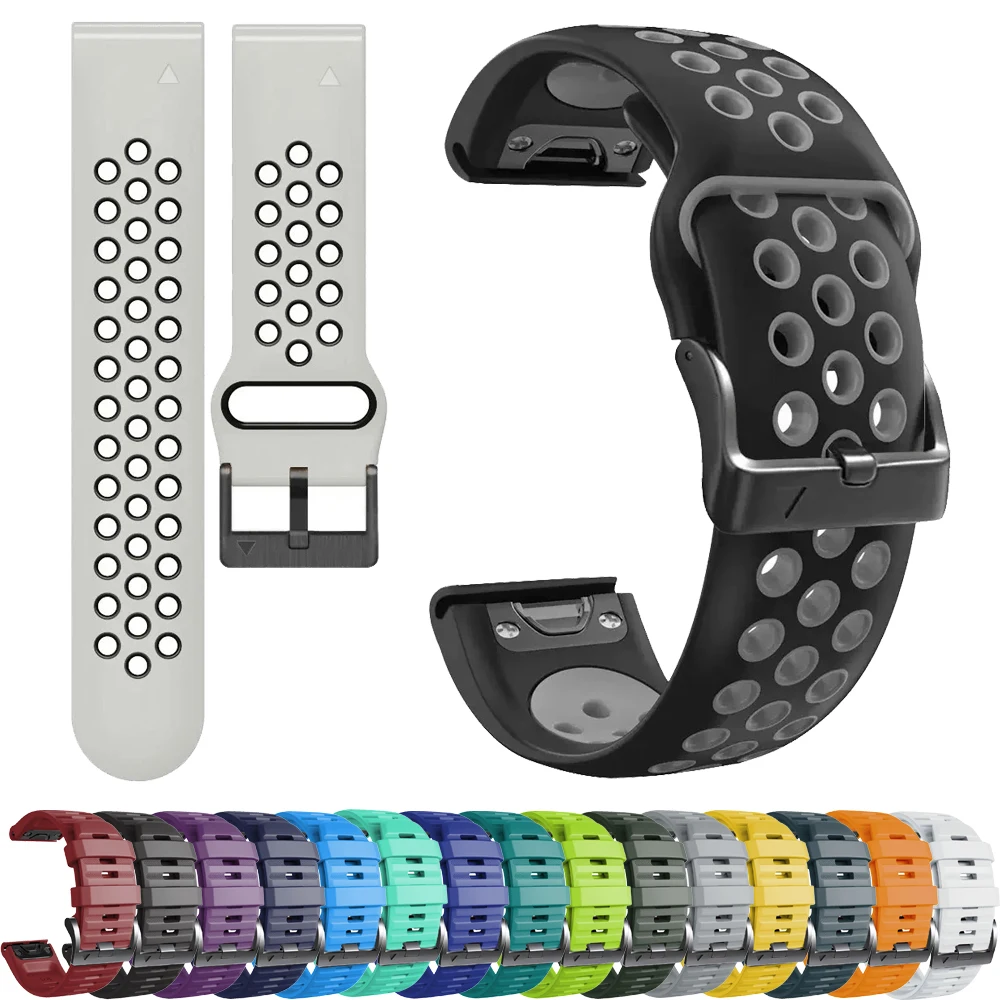 22/26mm Silicone Wrist Strap for Garmin Instinct2X/Forerunner 955/Fenix 5 7 8 6X Sports watches Replacement Instinct3 50mm Strap
22/26mm Silicone Wrist Strap for Garmin Instinct2X/Forerunner 955/Fenix 5 7 8 6X Sports watches Replacement Instinct3 50mm Strap