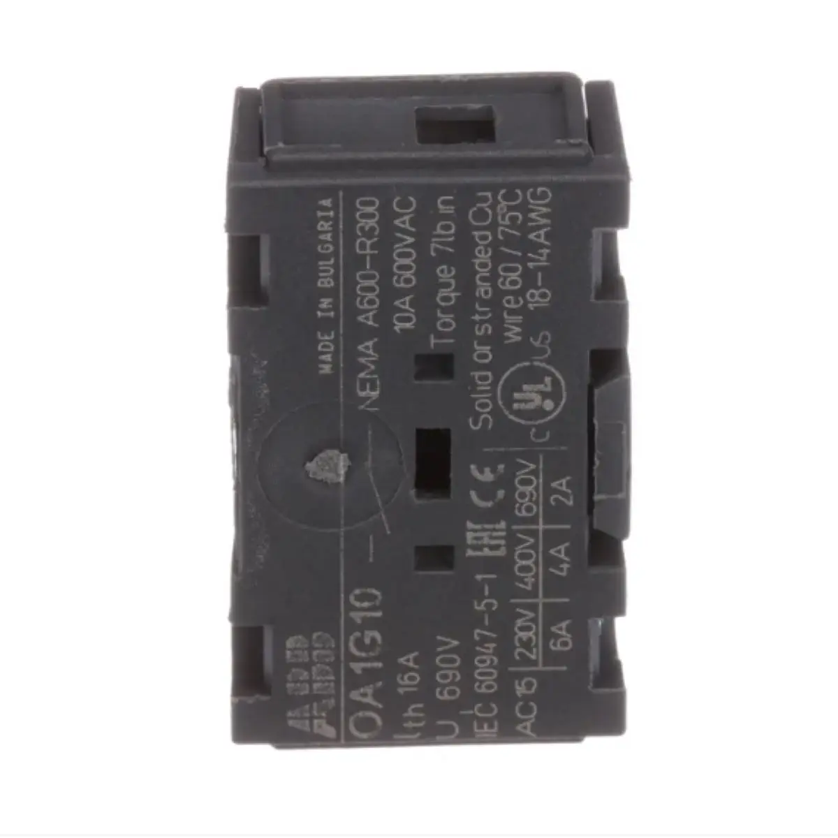 OA1G10 10078674 Блок вспомогательных контактов 1SCA022353R4970
OA1G10 10078674 Блок вспомогательных контактов 1SCA022353R4970