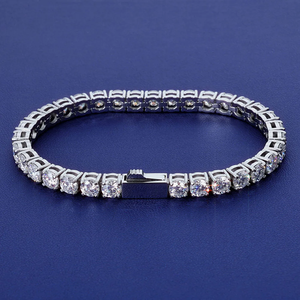 ESKEEM Real Moissanite Tennis Bracelet Pass Test 3/4/5MM VVS1 Iced Out Bracelet 925Silver/Stainless steel/Brass Three Options
ESKEEM Real Moissanite Tennis Bracelet Pass Test 3/4/5MM VVS1 Iced Out Bracelet 925Silver/Stainless steel/Brass Three Options