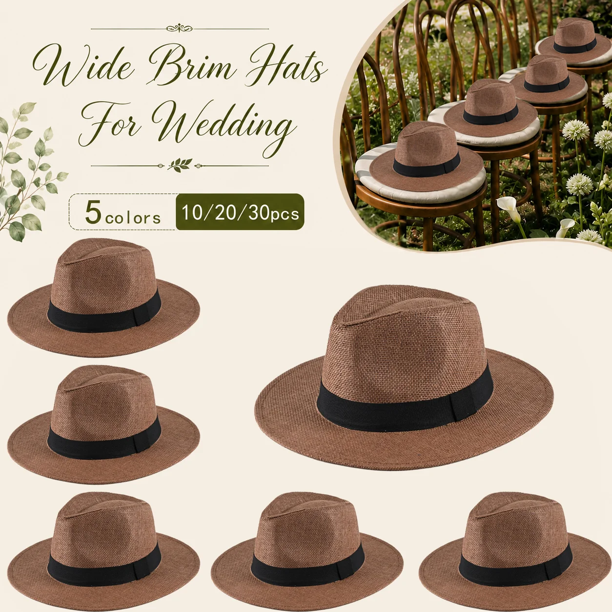 10-30PCS Straw Fedora Panama Hats for Men 58cm Wide Brim Sun Hat Wedding Theme Party Gifts For Guest Summer Beach Sun Hat
10-30PCS Straw Fedora Panama Hats for Men 58cm Wide Brim Sun Hat Wedding Theme Party Gifts For Guest Summer Beach Sun Hat