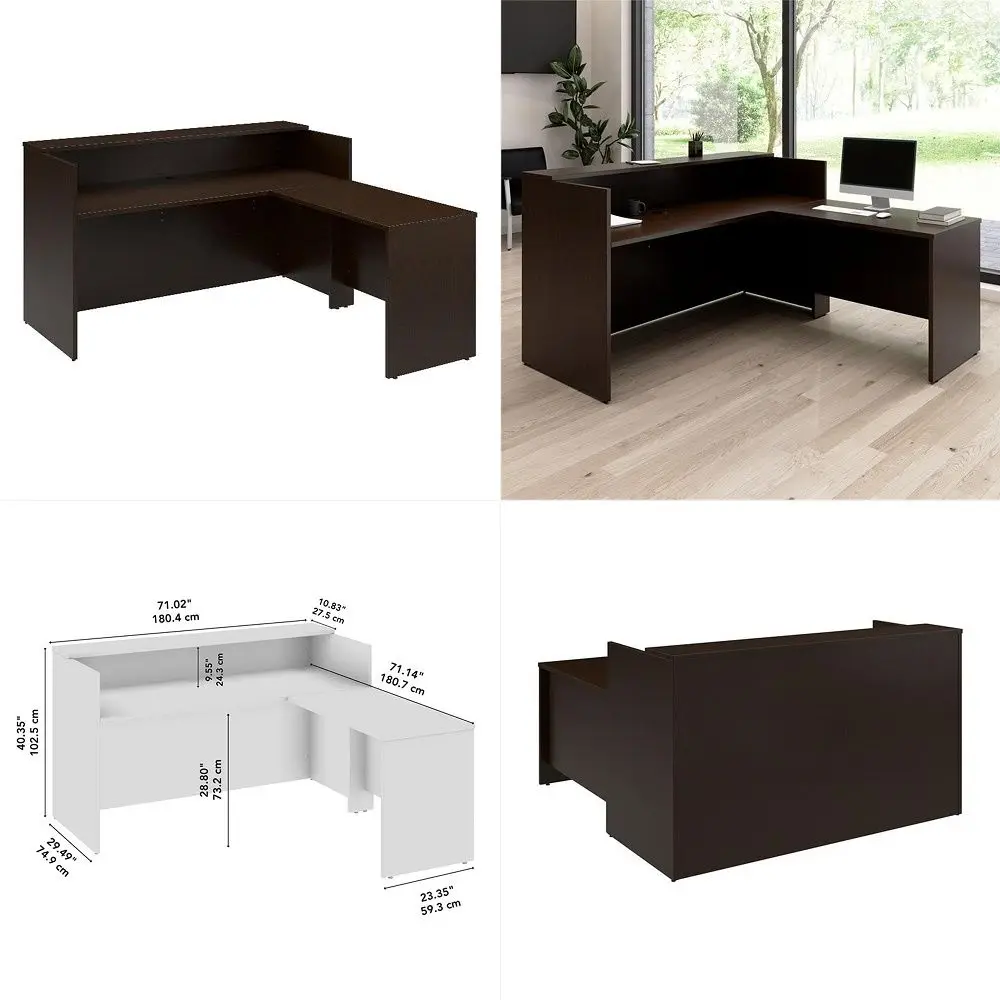Shaped Reception Desk with Counter,63 71inch Reception Room Table with Lockable Drawers amp Keyboard Tray, for Office, Salon, H
Shaped Reception Desk with Counter,63 71inch Reception Room Table with Lockable Drawers amp Keyboard Tray, for Office, Salon, H