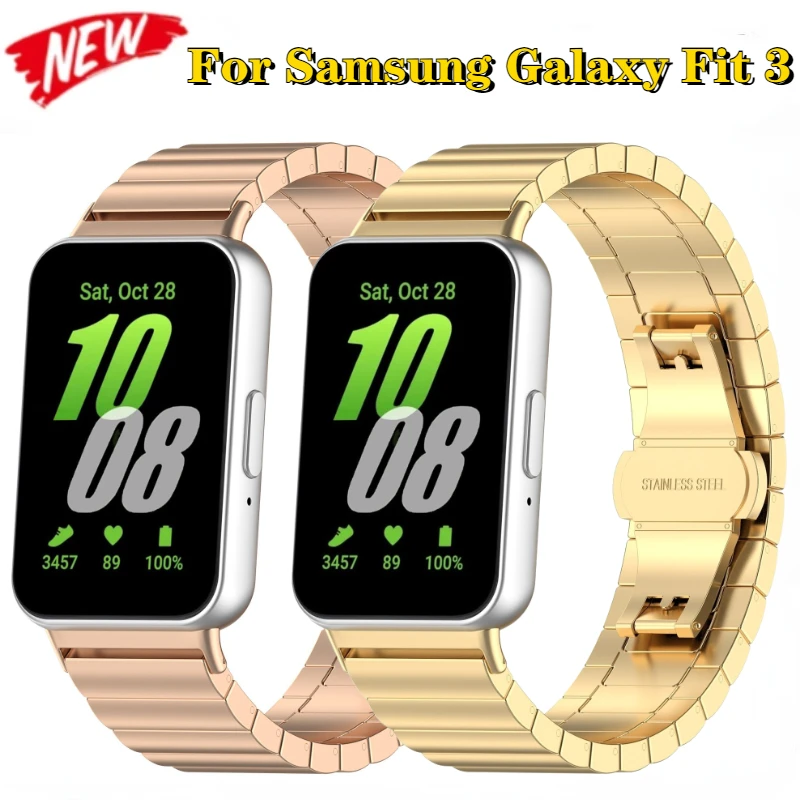 Metal Stainless Steel Strap for Samsung Galaxy Fit 3 Band Bracelet Accessories for Samsung Galaxy Fit 3 SM-R390 Belt Wristband
Metal Stainless Steel Strap for Samsung Galaxy Fit 3 Band Bracelet Accessories for Samsung Galaxy Fit 3 SM-R390 Belt Wristband