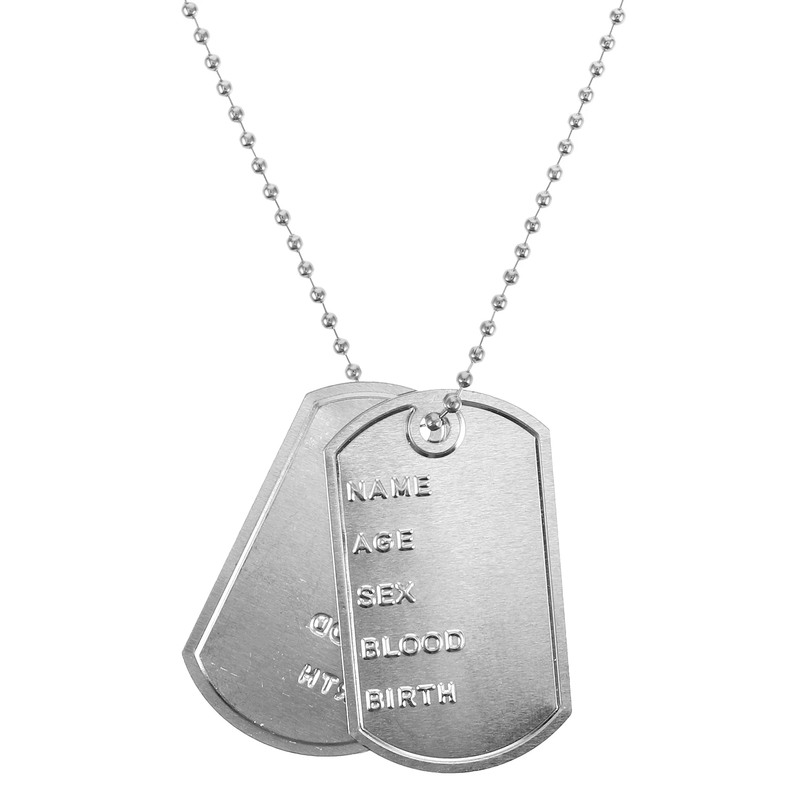 Dog Tag Necklace Men Apparel Tags Necklaces for Friend Dogtag Chain Decorations Plastic Mens Personalized Man
Dog Tag Necklace Men Apparel Tags Necklaces for Friend Dogtag Chain Decorations Plastic Mens Personalized Man