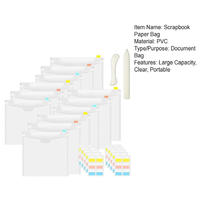 VO-12Pc Scrapbook Paper Organizers With Sticky Index Label For 12 Inch Paper,Vinyl Paper,Clear Vinyl Paper Card Storage Bag
VO-12Pc Scrapbook Paper Organizers With Sticky Index Label For 12 Inch Paper,Vinyl Paper,Clear Vinyl Paper Card Storage Bag