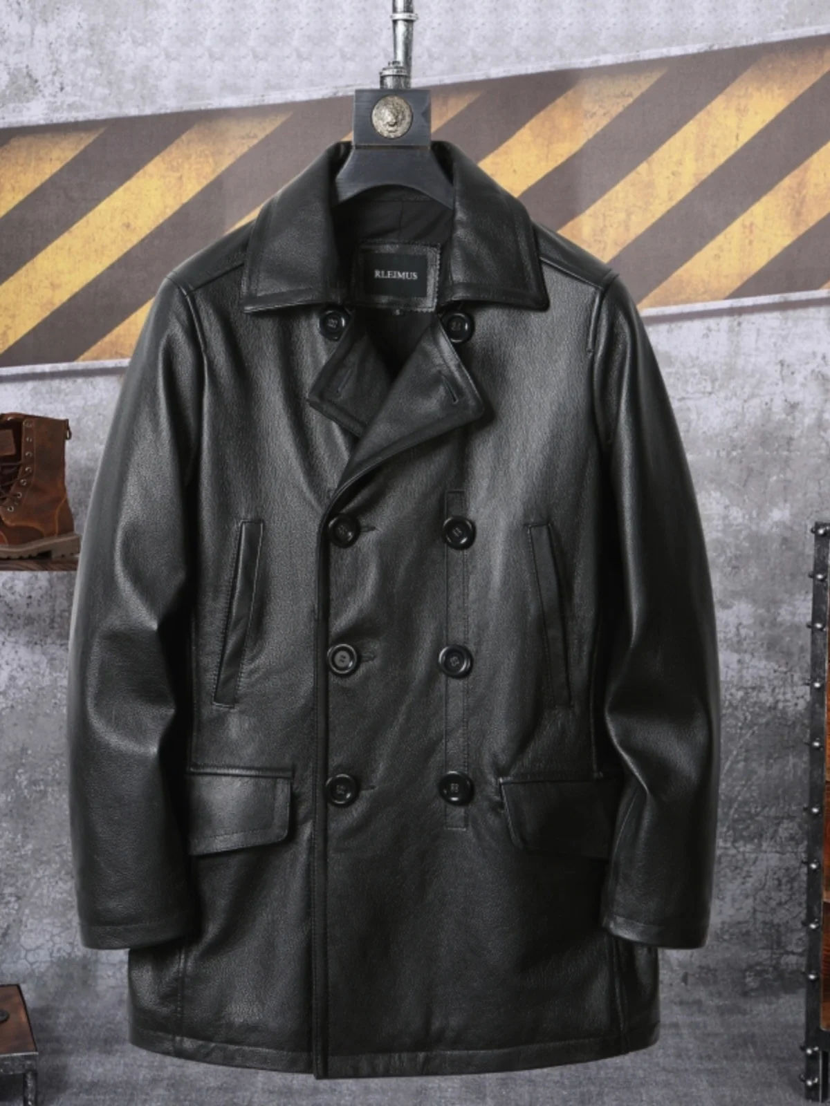 Pure Leather Jaet Men's Double-Row Button Windbreaker First Layer Cowhide Long Coat Sli Urban Busin Casual Coat
Pure Leather Jaet Men's Double-Row Button Windbreaker First Layer Cowhide Long Coat Sli Urban Busin Casual Coat