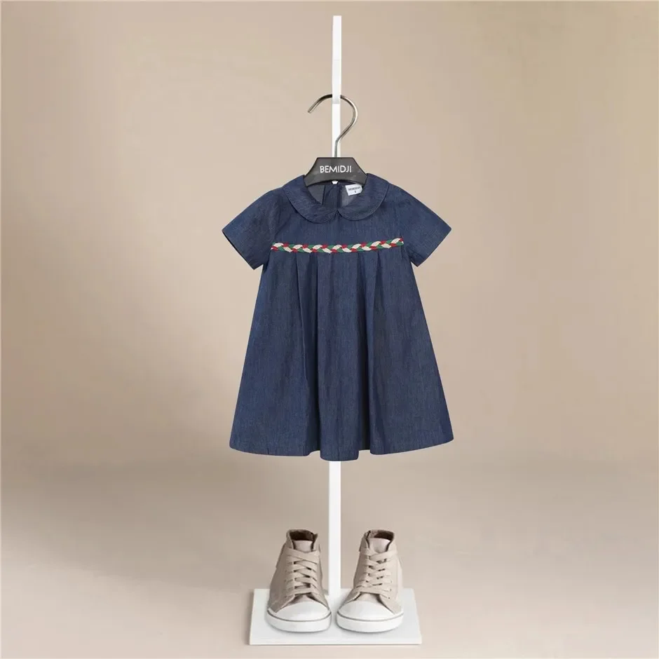 Summer Ins Korean Kid Girl Dress Recreational Loose Stand Collar Denim Skirt Children Girl Cowboy Versatile Baby Girl Dress
Summer Ins Korean Kid Girl Dress Recreational Loose Stand Collar Denim Skirt Children Girl Cowboy Versatile Baby Girl Dress