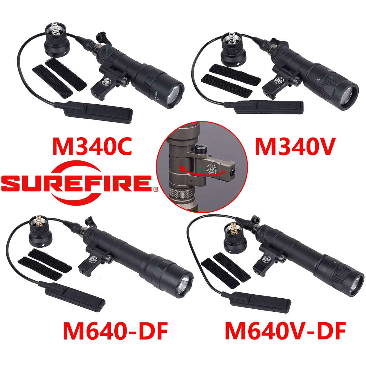 Surefire M600DF M640DF M640V M340V M340C Tactical Flashlight M340 Scout Light Tailcap Remote Switch 20MM Picatinny MLOK Adapter
Surefire M600DF M640DF M640V M340V M340C Tactical Flashlight M340 Scout Light Tailcap Remote Switch 20MM Picatinny MLOK Adapter