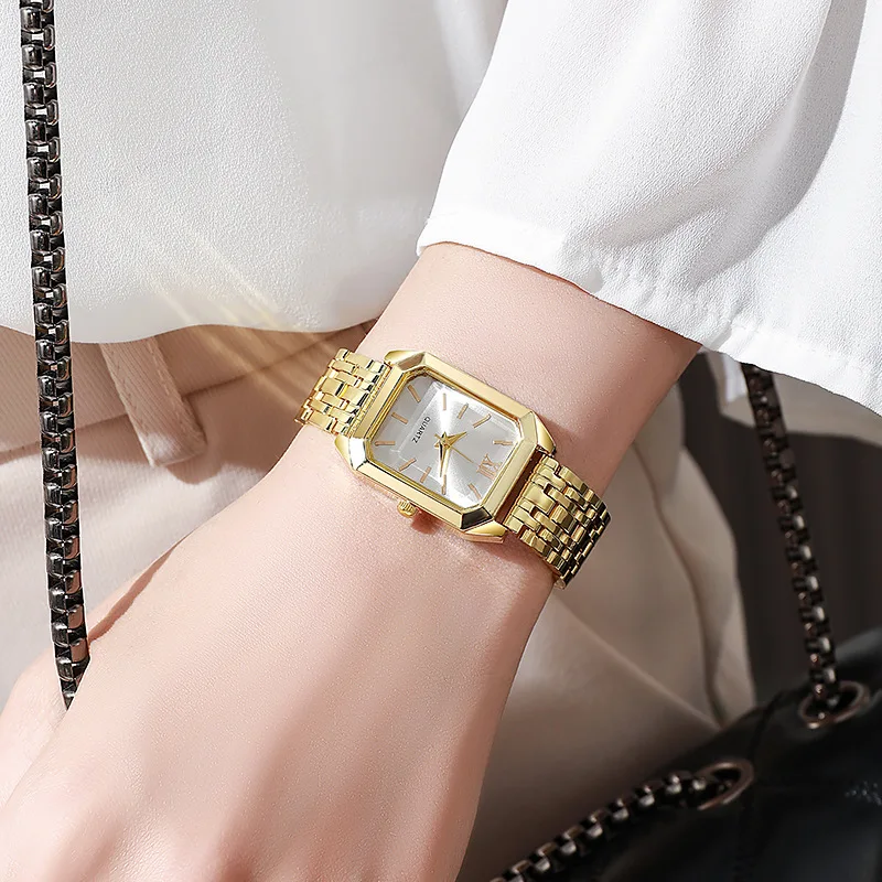 Ladies Watch Luxury Gold Square Simple Luxury Quartz Watch Fashion Stainless Steel Women's Business Clock Dress Gift Watches
Ladies Watch Luxury Gold Square Simple Luxury Quartz Watch Fashion Stainless Steel Women's Business Clock Dress Gift Watches