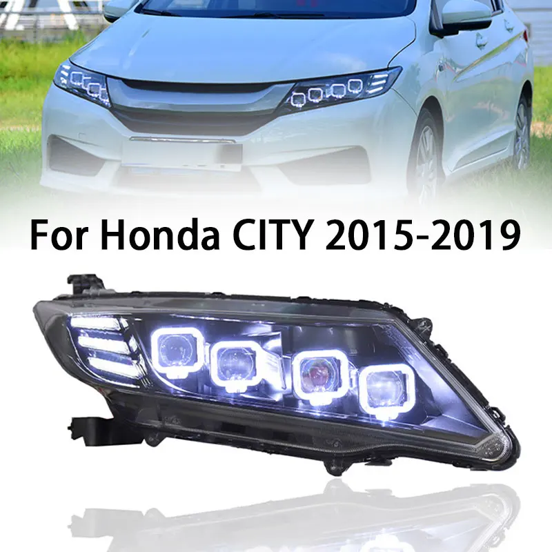 Передняя фара для Honda City светодиодный, фара головного света 2015-2019, городские фары DRL, сигнал поворота, фара дальнего света, объектив проектора Angel Eye
Передняя фара для Honda City светодиодный, фара головного света 2015-2019, городские фары DRL, сигнал поворота, фара дальнего света, объектив проектора Angel Eye