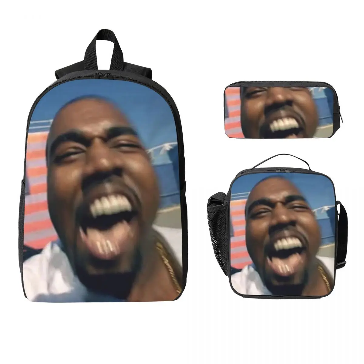 Cool Fun Funny KanyES Wests Backpack Boys Girls BookBag School Bag Laptop Shoulder Bags 3ps Insulated Lunch Bag Pencil Case
Cool Fun Funny KanyES Wests Backpack Boys Girls BookBag School Bag Laptop Shoulder Bags 3ps Insulated Lunch Bag Pencil Case