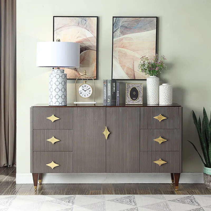 American luxury sideboard, porch cabinet, solid wood tea cabinet, simple and beautiful post-modern simple living room lockers
American luxury sideboard, porch cabinet, solid wood tea cabinet, simple and beautiful post-modern simple living room lockers