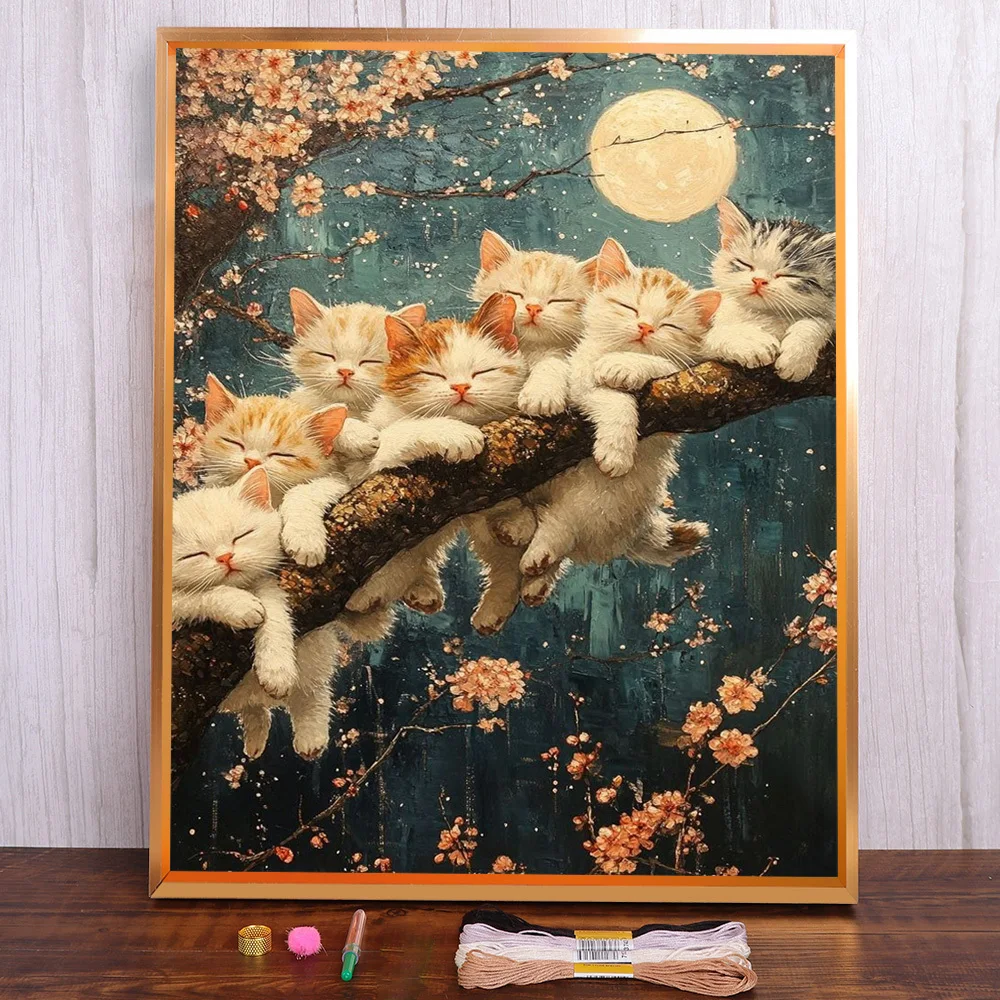 Animal Pet Cat Printed Fabric 11CT Cross-Stitch Patterns DIY Embroidery Painting Handmade Sewing Craft Package Wholesale Magic
Animal Pet Cat Printed Fabric 11CT Cross-Stitch Patterns DIY Embroidery Painting Handmade Sewing Craft Package Wholesale Magic