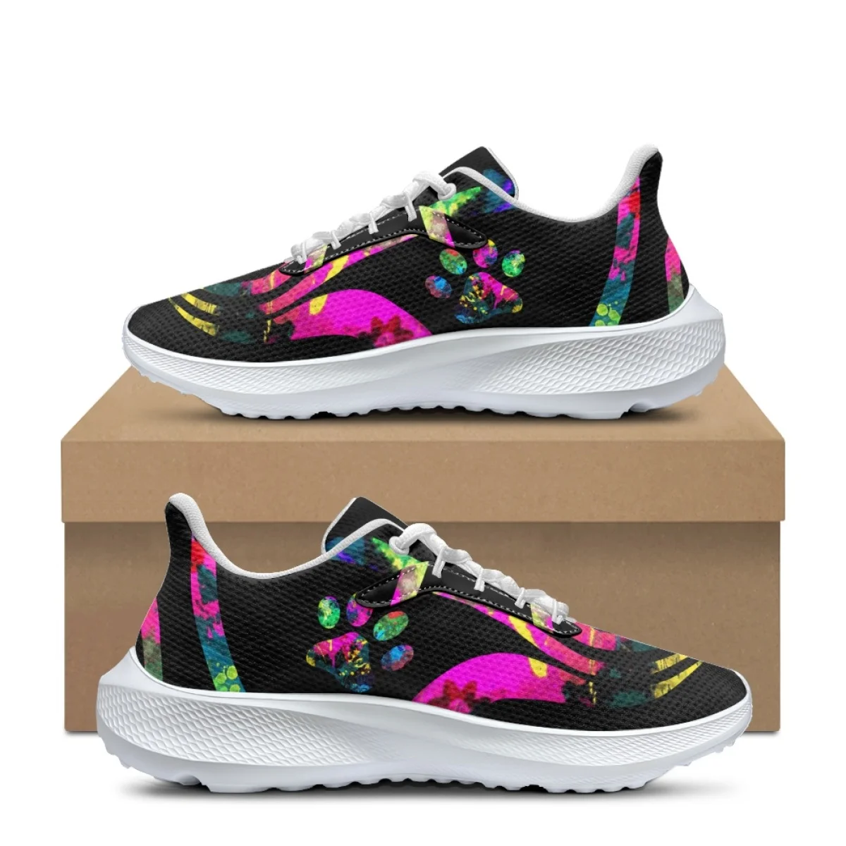 Cute Cartoon Paw Print Pattern Print Women's Summer Casual Shoes Outdoor Sports Running Shoes Comfort Non-slip Lace-up Trainers
Cute Cartoon Paw Print Pattern Print Women's Summer Casual Shoes Outdoor Sports Running Shoes Comfort Non-slip Lace-up Trainers