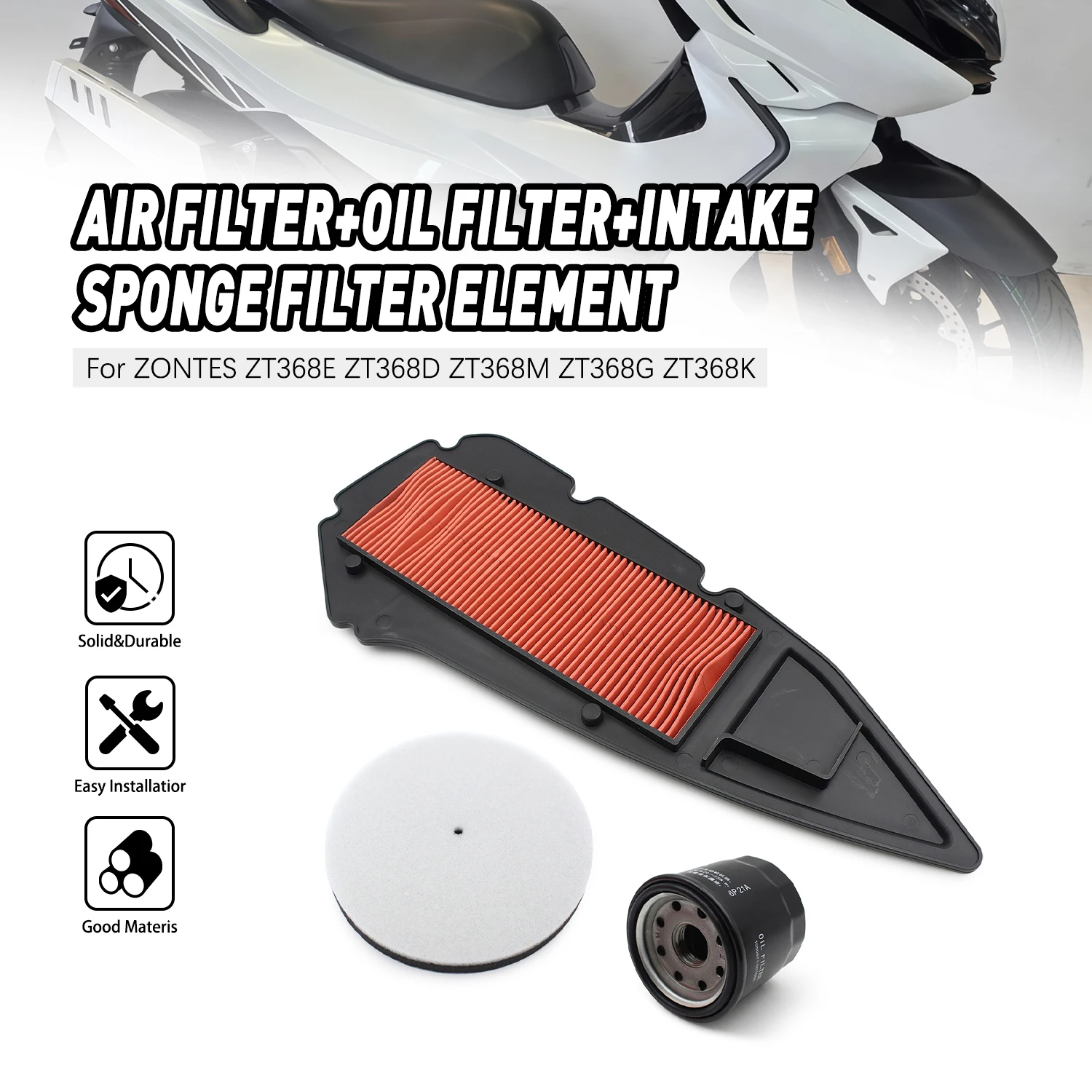 Engine Air Filter Element Intake Sponge Oil Cleaner For Zontes ZT368E ZT368D 368E 368D 368M 368G ZT368G ZT368K 368K ZT368M
Engine Air Filter Element Intake Sponge Oil Cleaner For Zontes ZT368E ZT368D 368E 368D 368M 368G ZT368G ZT368K 368K ZT368M