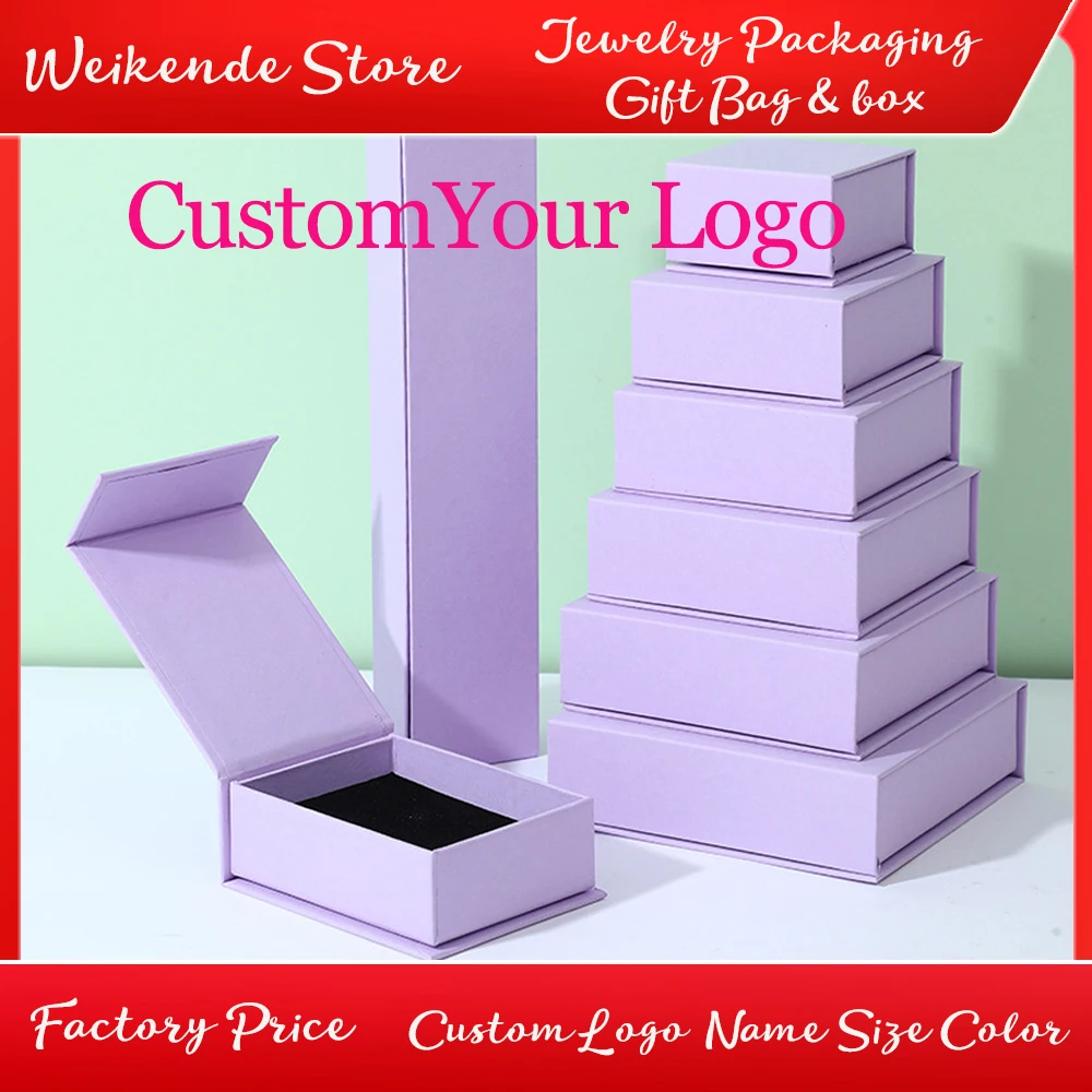 Mini Custom logo Travel Jewelry Box Violet Magnetic Flip Necklace Boxes Packaging Luxury Purple Earrings Rings Case Wedding Gift
Mini Custom logo Travel Jewelry Box Violet Magnetic Flip Necklace Boxes Packaging Luxury Purple Earrings Rings Case Wedding Gift