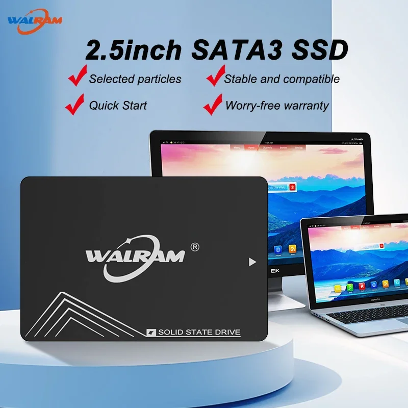 WALRAM 2.5 SATA3 SSD 1 ТБ 512 ГБ 500 ГБ 256 ГБ 128 ГБ 120 ГБ HD Твердотельный накопитель для ноутбука 1 ТБ 2 ТБ 240 ГБ 480 ГБ Жесткий диск для настольных ПК
WALRAM 2.5 SATA3 SSD 1 ТБ 512 ГБ 500 ГБ 256 ГБ 128 ГБ 120 ГБ HD Твердотельный накопитель для ноутбука 1 ТБ 2 ТБ 240 ГБ 480 ГБ Жесткий диск для настольных ПК