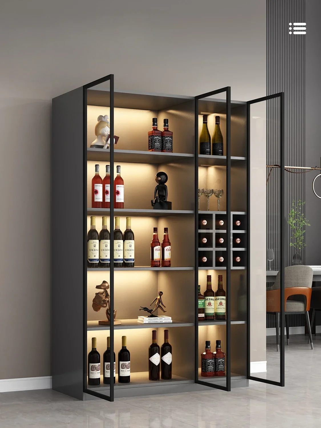 Wine Cabinet Display Home Glass Nordic Restaurant Storage Light Luxury Storage Bar Cabinet Dining Room Meuble Vin Bar Furniture
Wine Cabinet Display Home Glass Nordic Restaurant Storage Light Luxury Storage Bar Cabinet Dining Room Meuble Vin Bar Furniture
