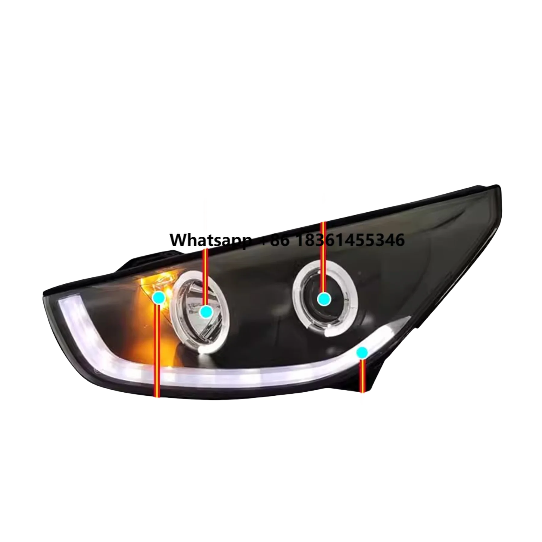 LED Headlight Headlamp for ix35 DRL Daytime Running Light High low beam Turn signal
LED Headlight Headlamp for ix35 DRL Daytime Running Light High low beam Turn signal