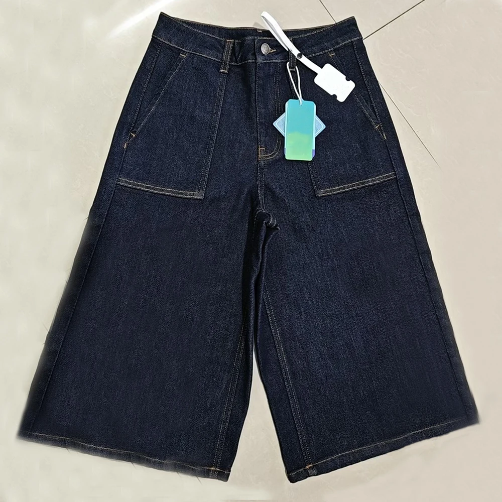 New Women's Mid-Waist Washed out Patch Pocket Wide Leg Jeans Seven-Foot Denim Pants Casual Summer Loose Fit Trousers
New Women's Mid-Waist Washed out Patch Pocket Wide Leg Jeans Seven-Foot Denim Pants Casual Summer Loose Fit Trousers