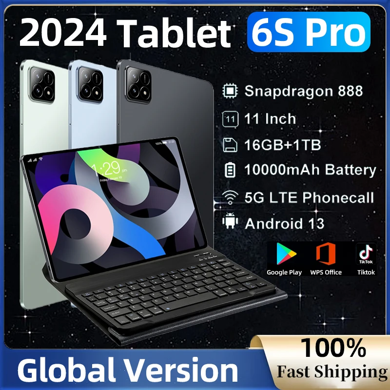 Global Version New ml Pad 6S Pro Tablet 11 inch HD 4K Android 14 16GB+1T 20000mAh 5G Dual SIM Bluetooth WiFi GPS Tablet PC 2024
Global Version New ml Pad 6S Pro Tablet 11 inch HD 4K Android 14 16GB+1T 20000mAh 5G Dual SIM Bluetooth WiFi GPS Tablet PC 2024