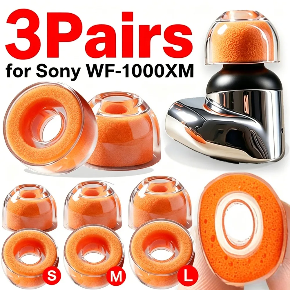1-3Pairs for Sony WF-1000XM6/5/4/3/2 Memory Foam Earplugs Ear Tips Replacement Noise Cancelling Earbuds Cap Earphone Ear Pads
1-3Pairs for Sony WF-1000XM6/5/4/3/2 Memory Foam Earplugs Ear Tips Replacement Noise Cancelling Earbuds Cap Earphone Ear Pads