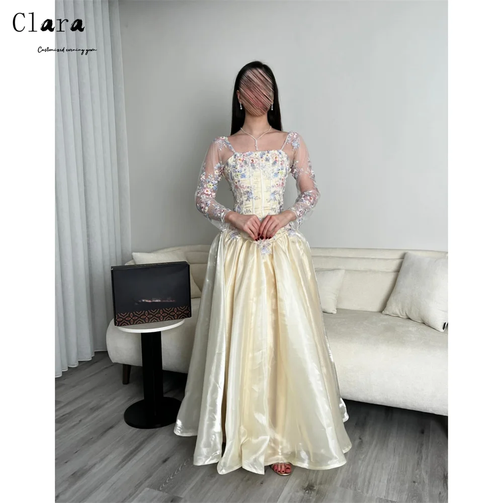 Clara Custom Flower A-line Long Sleeve Lace Elegant Dresses for Women Long Party Dresses Luxury 2026 Women's Prom Dress Evening
Clara Custom Flower A-line Long Sleeve Lace Elegant Dresses for Women Long Party Dresses Luxury 2026 Women's Prom Dress Evening