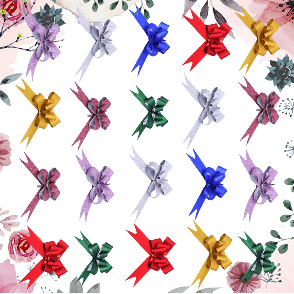 50 Pcs Glitter Hand Drawn Flowers Bows for Christmas Gifts Wedding Decorations Pull Bow String Thick Stable Quality
50 Pcs Glitter Hand Drawn Flowers Bows for Christmas Gifts Wedding Decorations Pull Bow String Thick Stable Quality