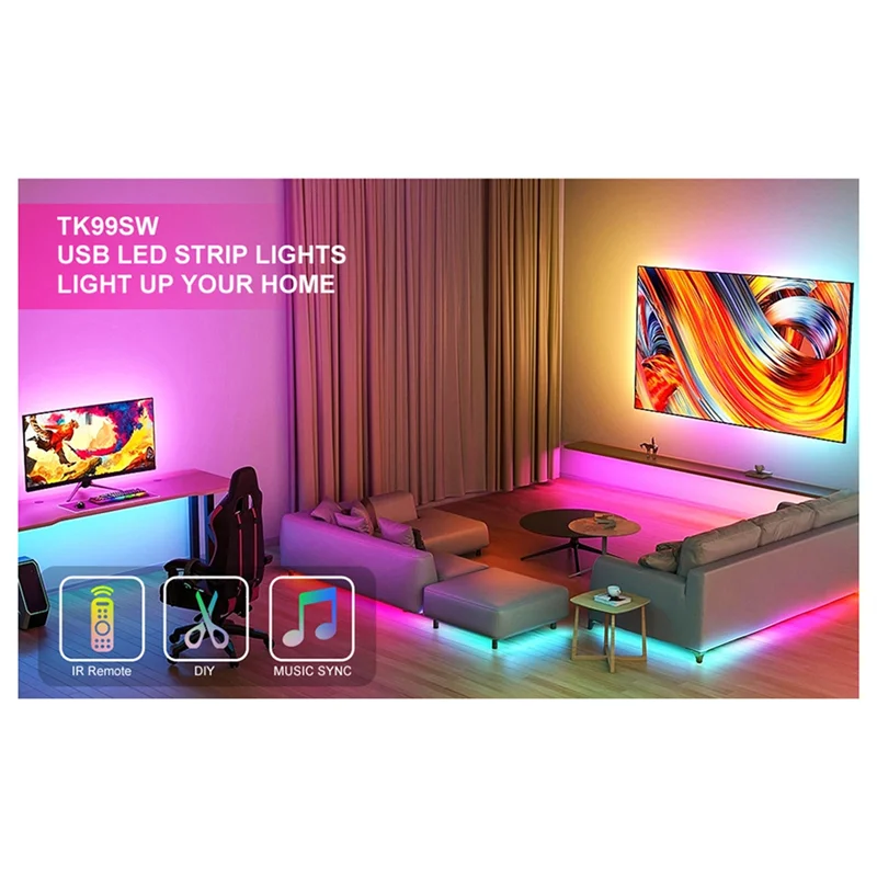 【Space-Saving】5M Rgb Light Strips LED RGB Light Strip Flexible Light For Home Christmas Holiday
【Space-Saving】5M Rgb Light Strips LED RGB Light Strip Flexible Light For Home Christmas Holiday
