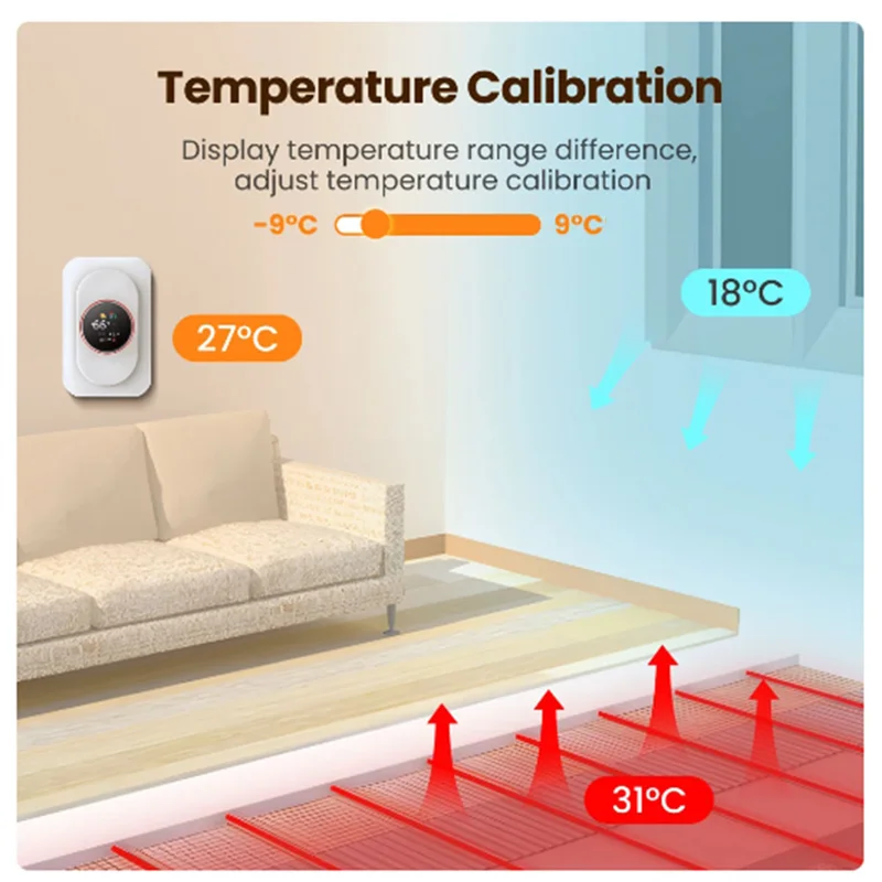 Оптимальный термостат Wi-Fi TUYA 24 В для теплового насоса системы HVAC, интеллектуальный программируемый регулятор температуры, работает для Alexa, Google Home
Оптимальный термостат Wi-Fi TUYA 24 В для теплового насоса системы HVAC, интеллектуальный программируемый регулятор температуры, работает для Alexa, Google Home