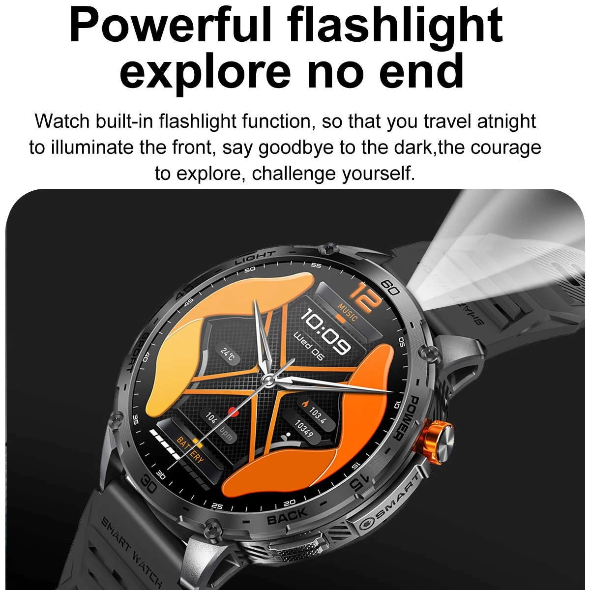 AMOLED Screen Men Women Outdoor Flashlight Smart Watch Blue Tooth Call Sports Fitness Tracker Sleep Health Monitor Smartwatch
AMOLED Screen Men Women Outdoor Flashlight Smart Watch Blue Tooth Call Sports Fitness Tracker Sleep Health Monitor Smartwatch